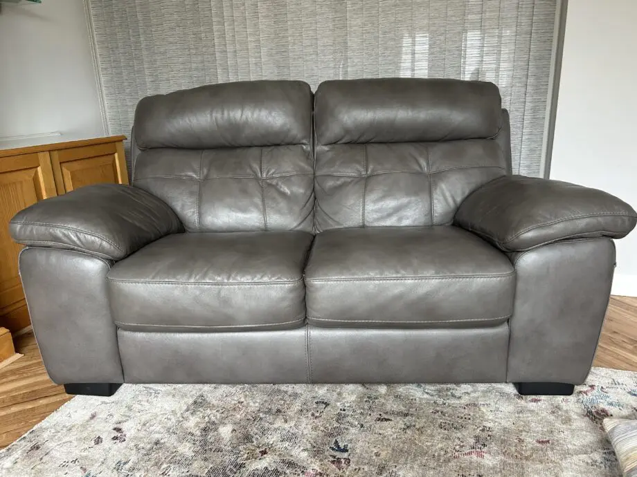 Fishpools Grey Leather Sofas
