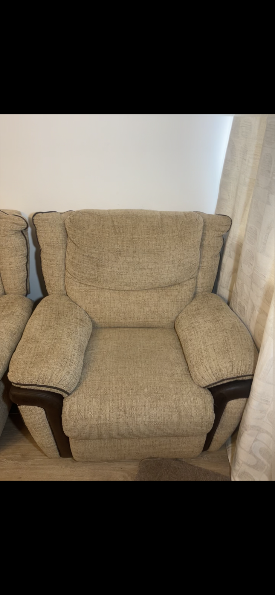 Scs Beige one seater sofa
