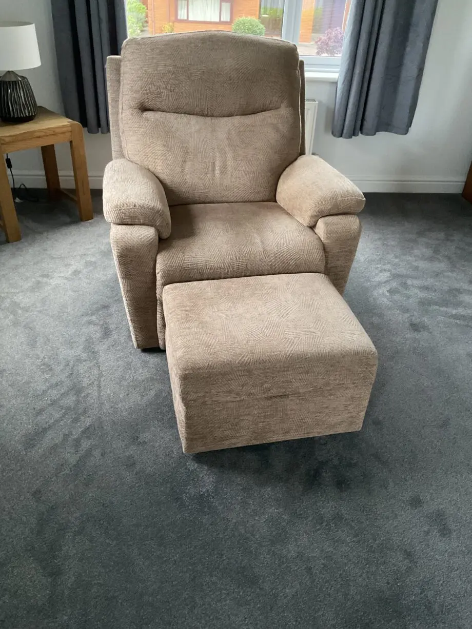 Sofa two chairs and footstool