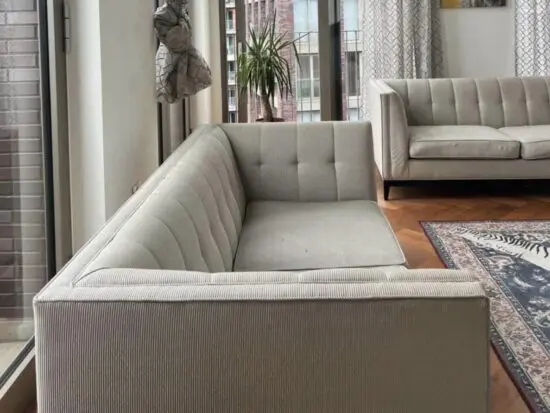 2 x Custom made Grey sofa