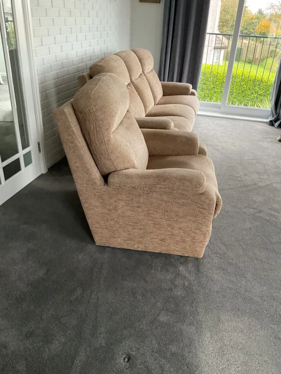 Sofa two chairs and footstool