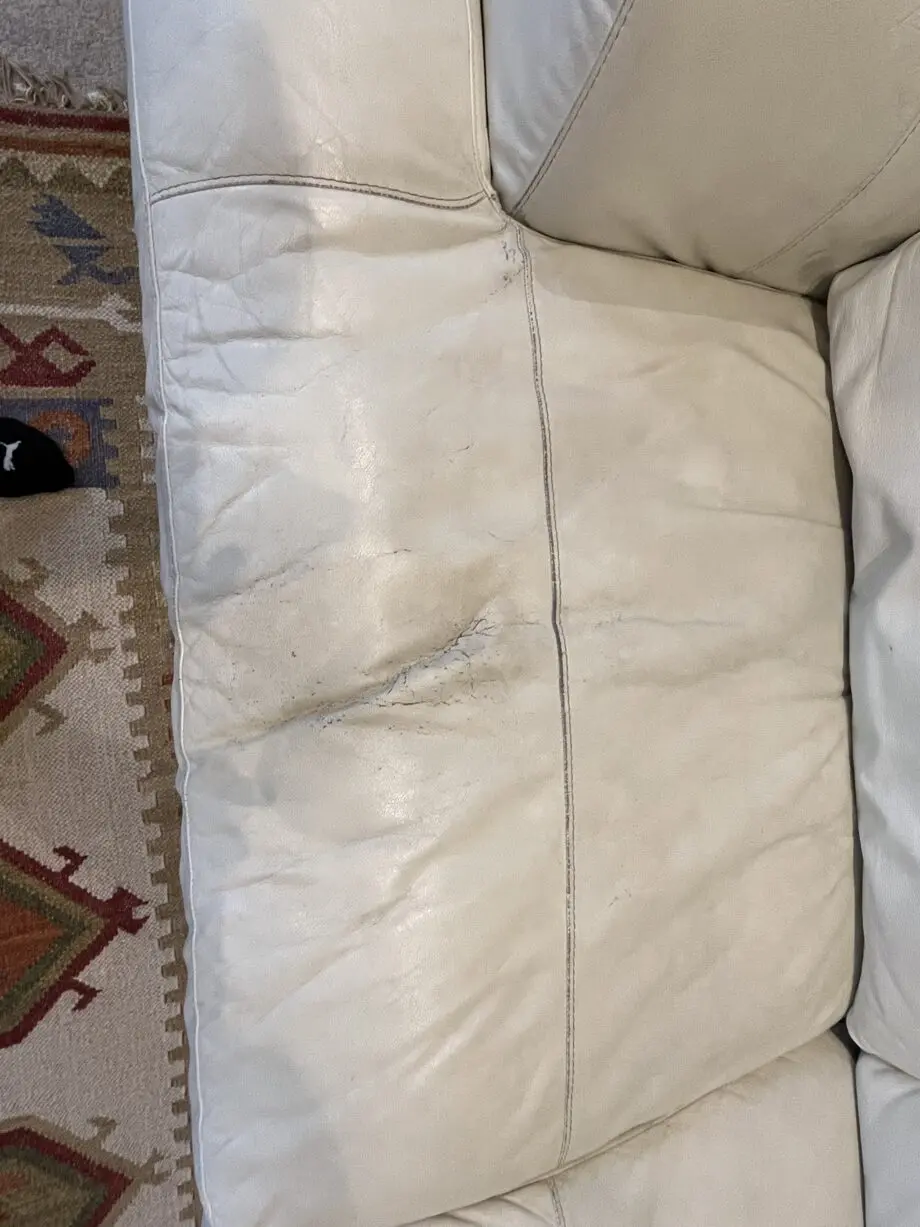 white leather corner sofa
