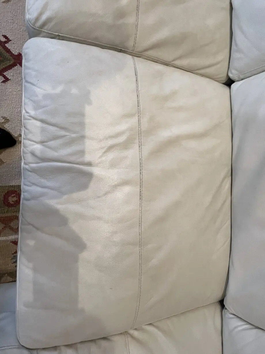 white leather corner sofa