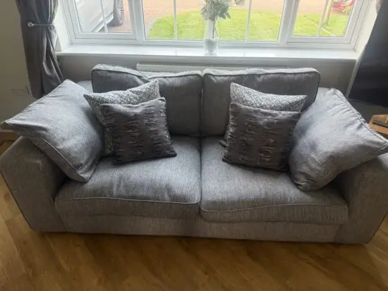 Sofology Autograph Grey & Silver 3 piece sofa set