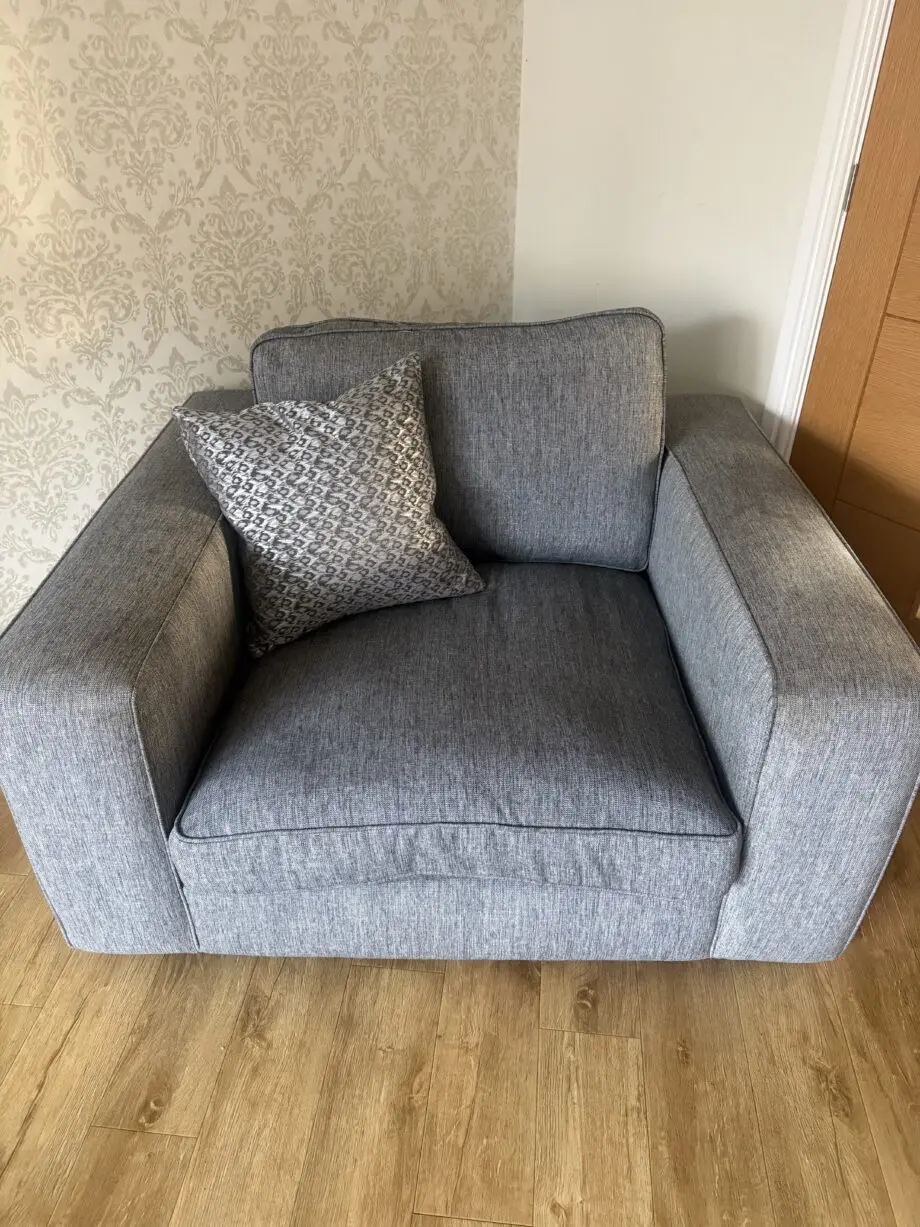 Sofology Autograph Grey & Silver 3 piece sofa set