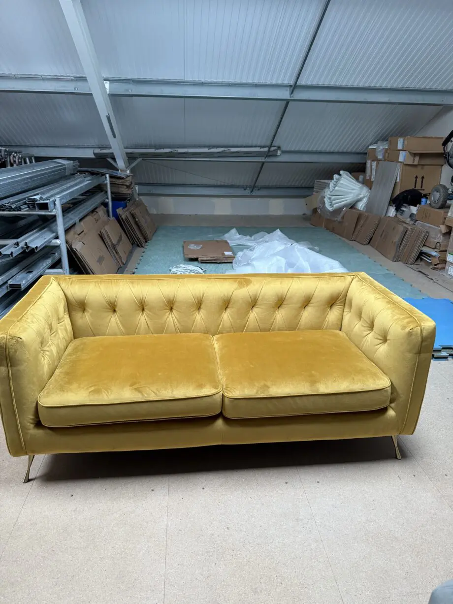DFS 3 Seater Lustro sofa in Mustard