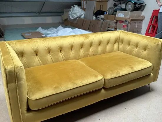 DFS 3 Seater Lustro sofa in Mustard