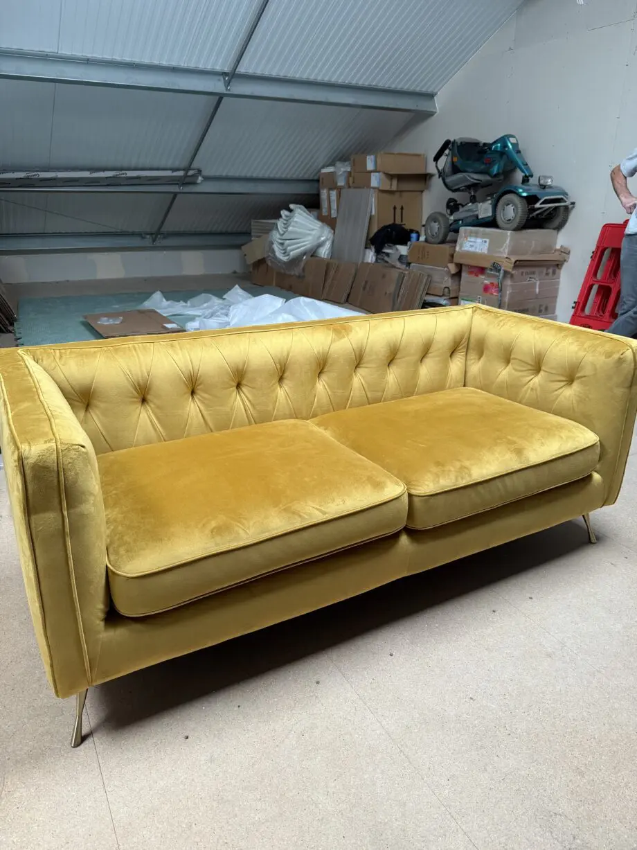 DFS 3 Seater Lustro sofa in Mustard