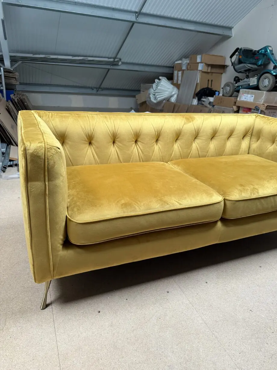 DFS 3 Seater Lustro sofa in Mustard