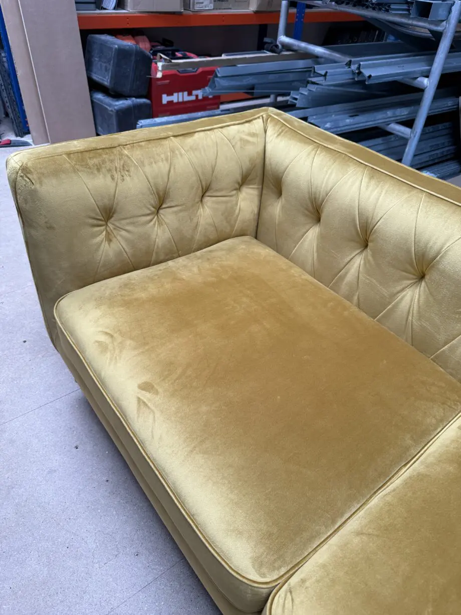 DFS 3 Seater Lustro sofa in Mustard