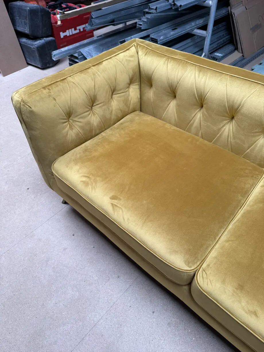 DFS 3 Seater Lustro sofa in Mustard