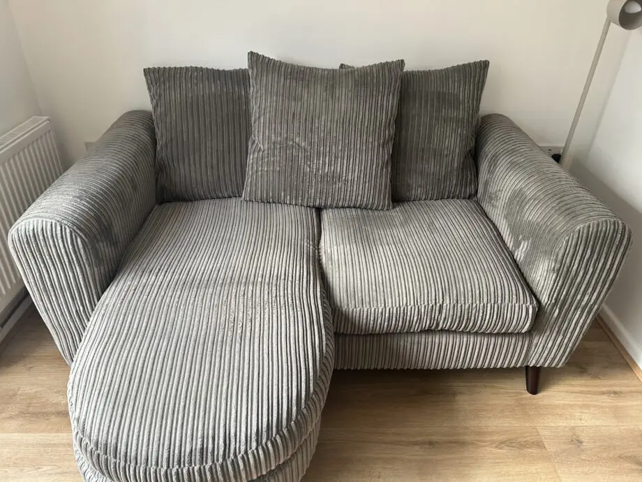 DFS Grey Pillow Back 2 Seater Lounger