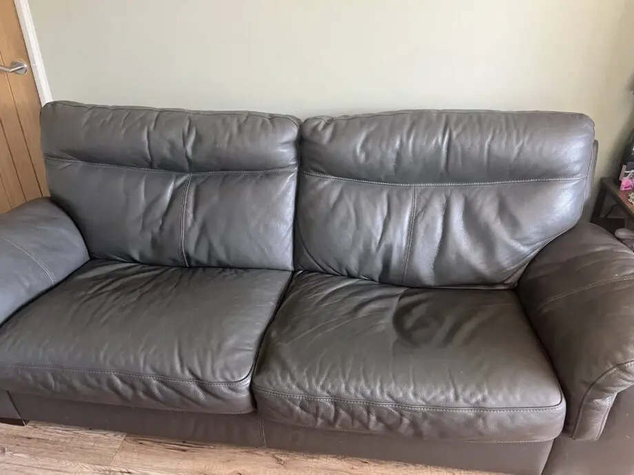 Sofology large grey leather sofa
