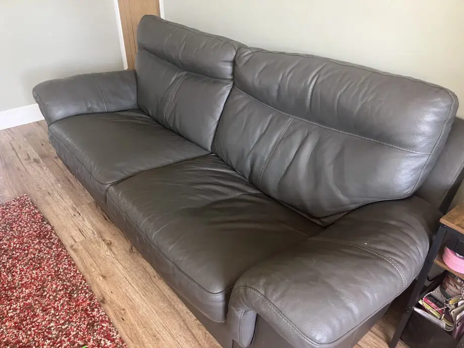 Sofology large grey leather sofa