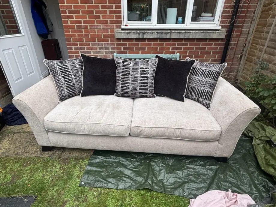 Ashley Manor cream 4 seater sofa