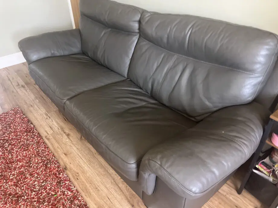 Sofology large grey leather sofa