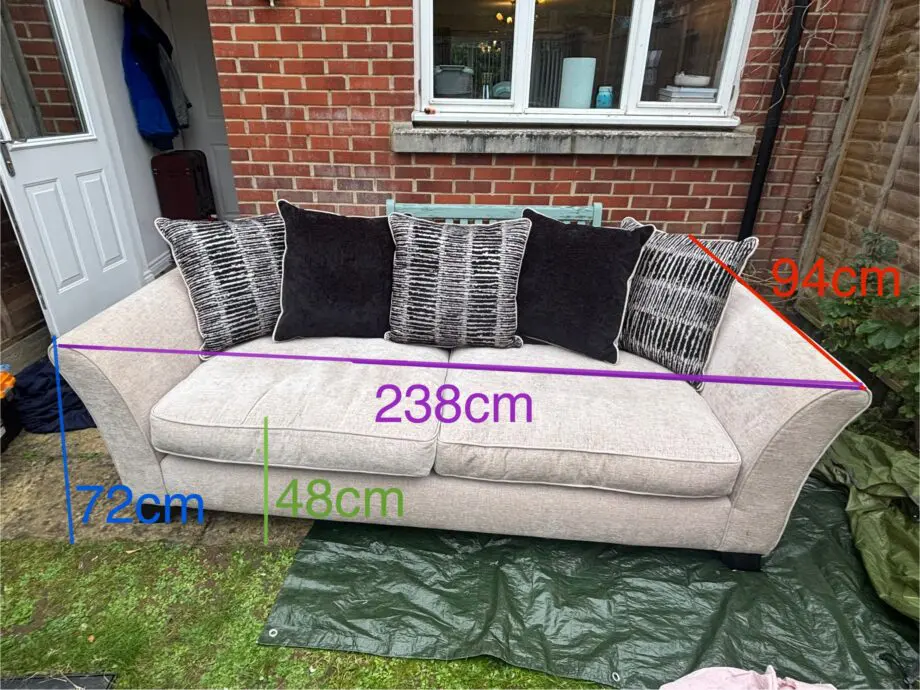 Ashley Manor cream 4 seater sofa