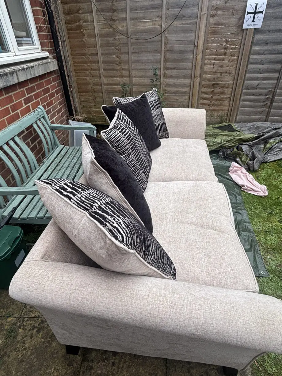 Ashley Manor cream 4 seater sofa