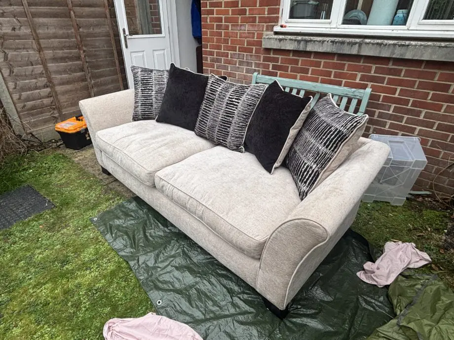 Ashley Manor cream 4 seater sofa