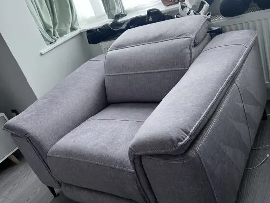 Electric arm chair, recliner sofa, grey,
