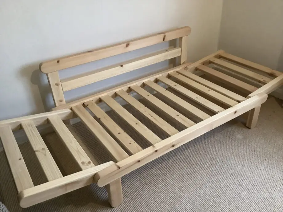 Futon company Twingle natural, Solid pine wood sofa bed