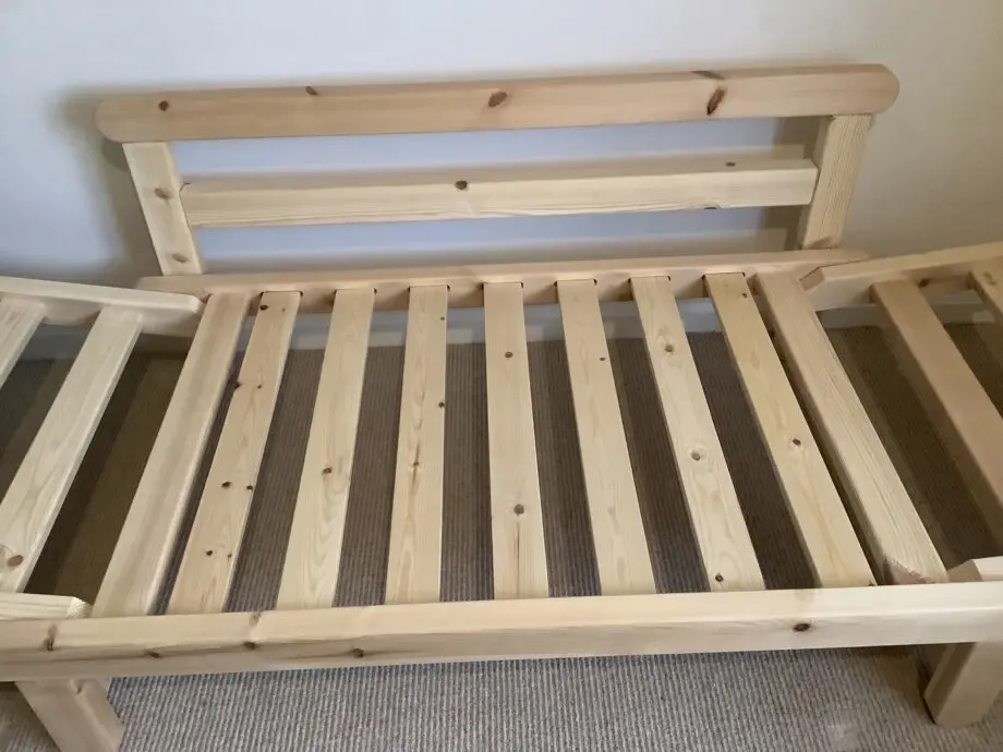 Futon company Twingle natural, Solid pine wood sofa bed