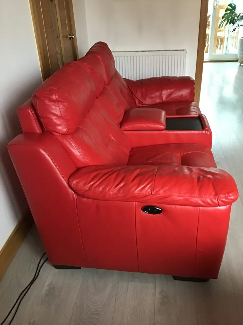 DFS red sofa set