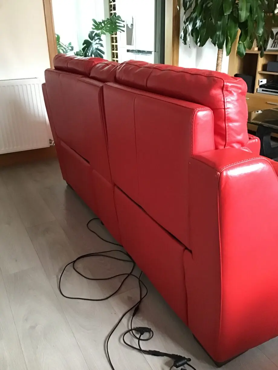 DFS red sofa set