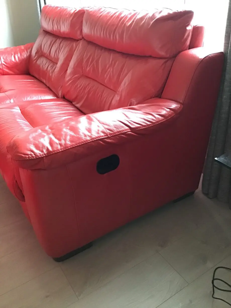 DFS red sofa set