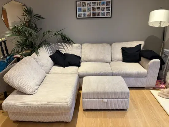 Corner sofa with sofa bed