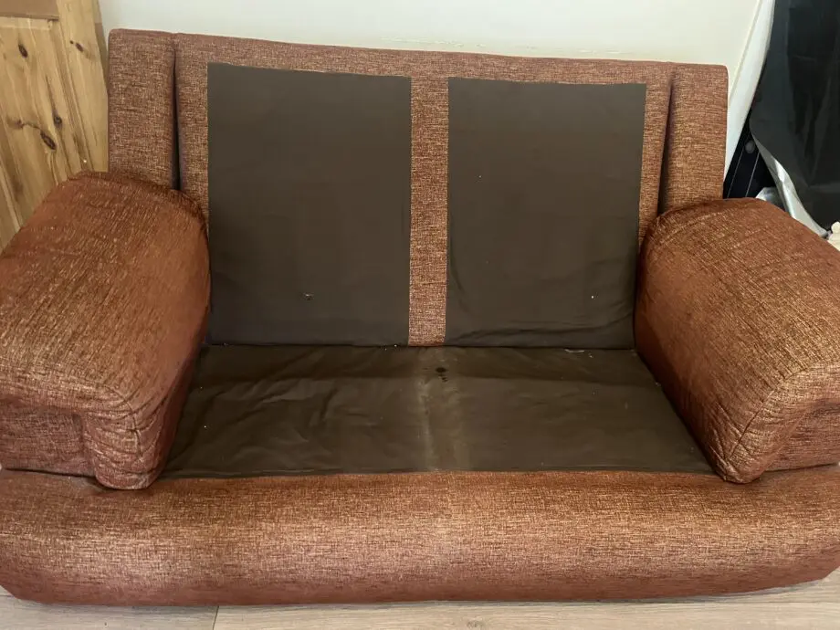 Comfortable mid-century 2 seater sofa - “Classic Brown”