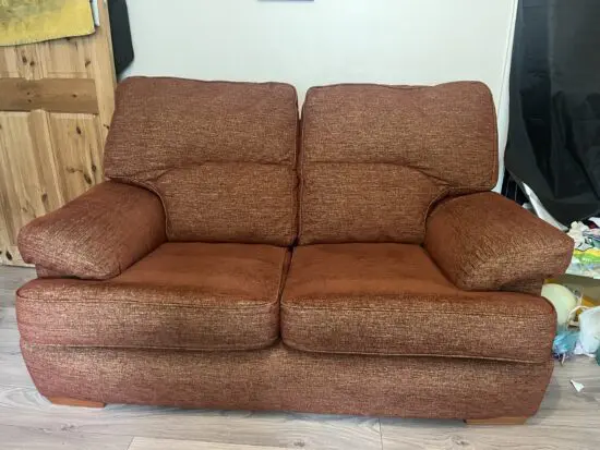 Comfortable mid-century 2 seater sofa - “Classic Brown”