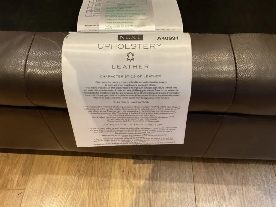Next leather snuggle chair brown