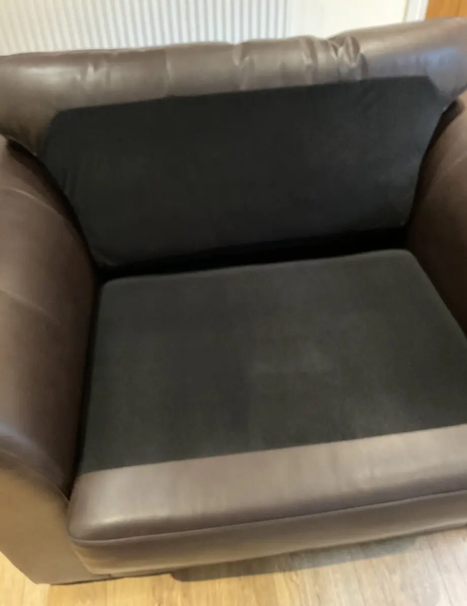 Next leather snuggle chair brown
