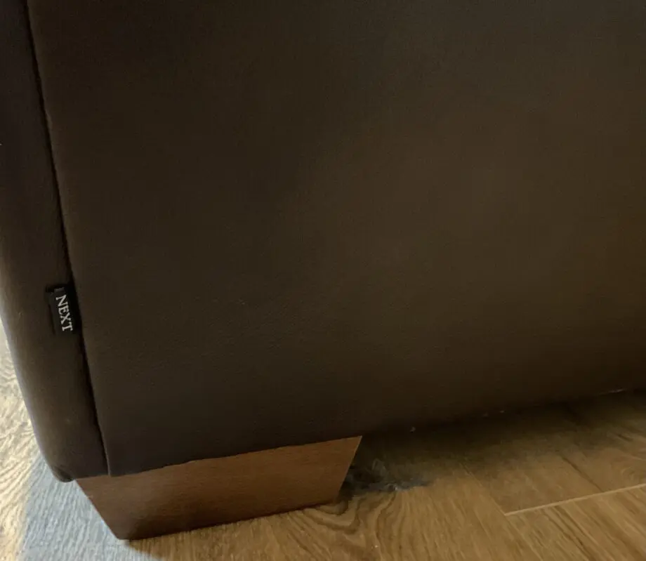 Next leather snuggle chair brown