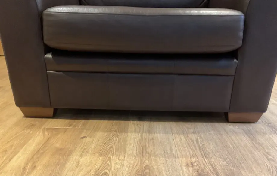 Next leather snuggle chair brown