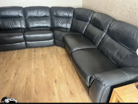 Medium grey electric corner sofa