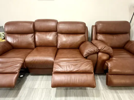 Grayson GRAYSON 3 + 1 SEATER DOUBLE POWER RECLINER CAT 60/07 BUTTERSCOTCH