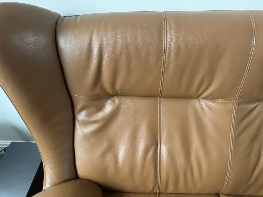 Made in Japan Genuine Leather Horn 3-Seater Sofa