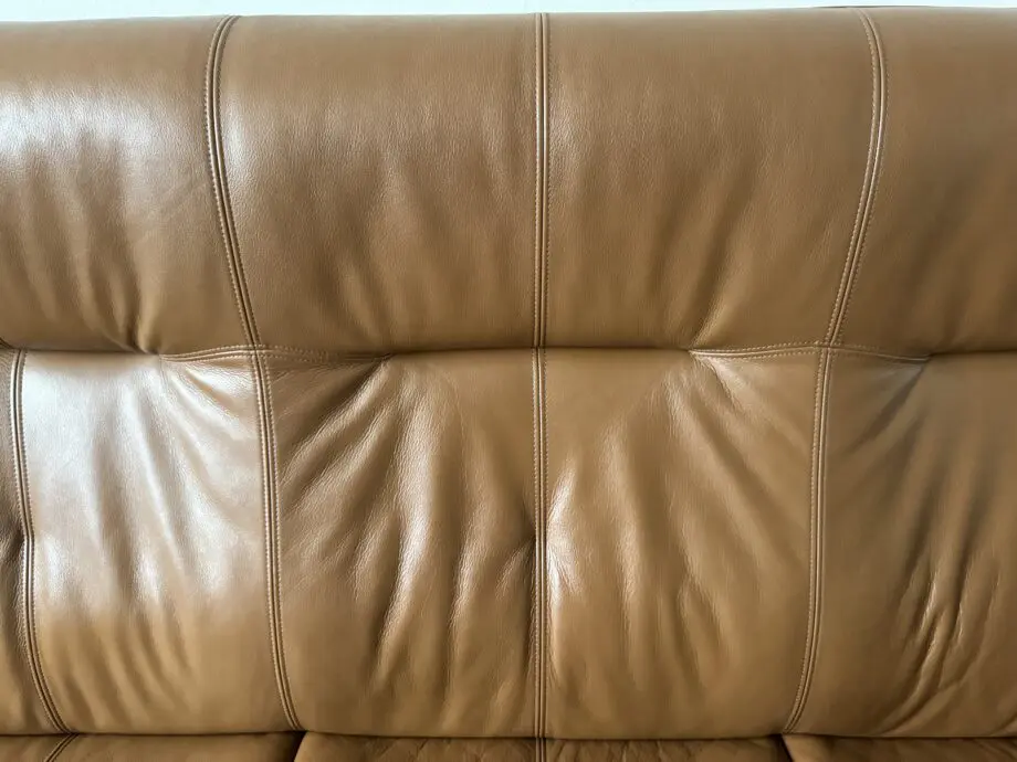 Made in Japan Genuine Leather Horn 3-Seater Sofa