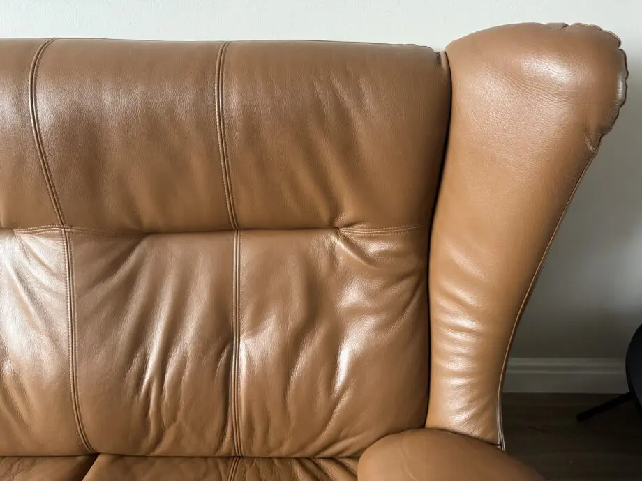 Made in Japan Genuine Leather Horn 3-Seater Sofa