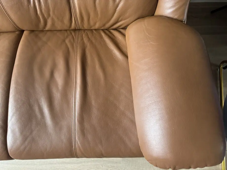 Made in Japan Genuine Leather Horn 3-Seater Sofa