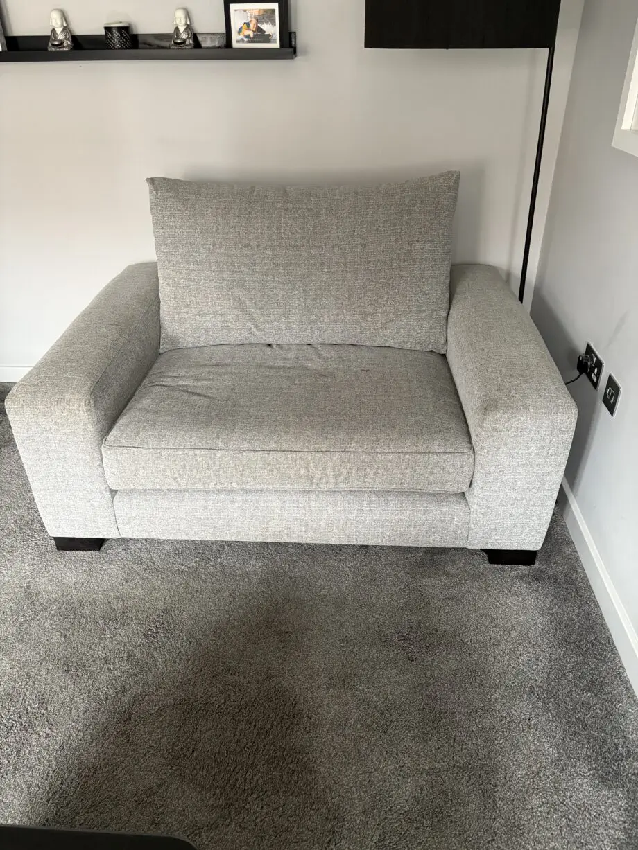 Handmade Italian Light Grey Sofs