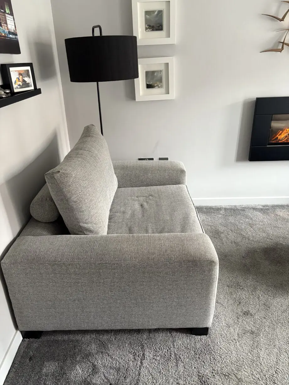 Handmade Italian Light Grey Sofs