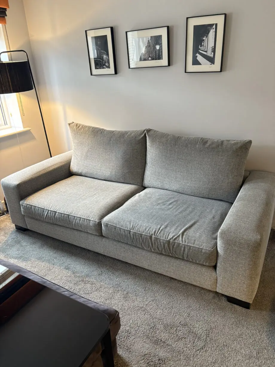 Handmade Italian Light Grey Sofs