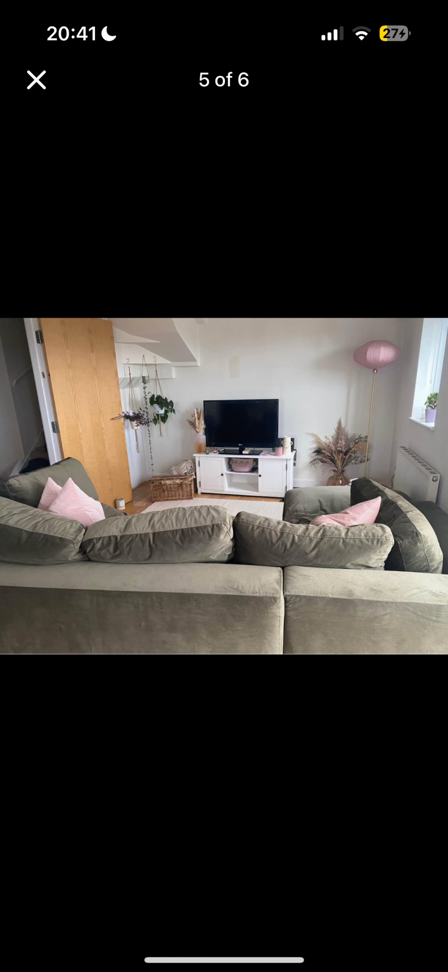 Green made corner sofa