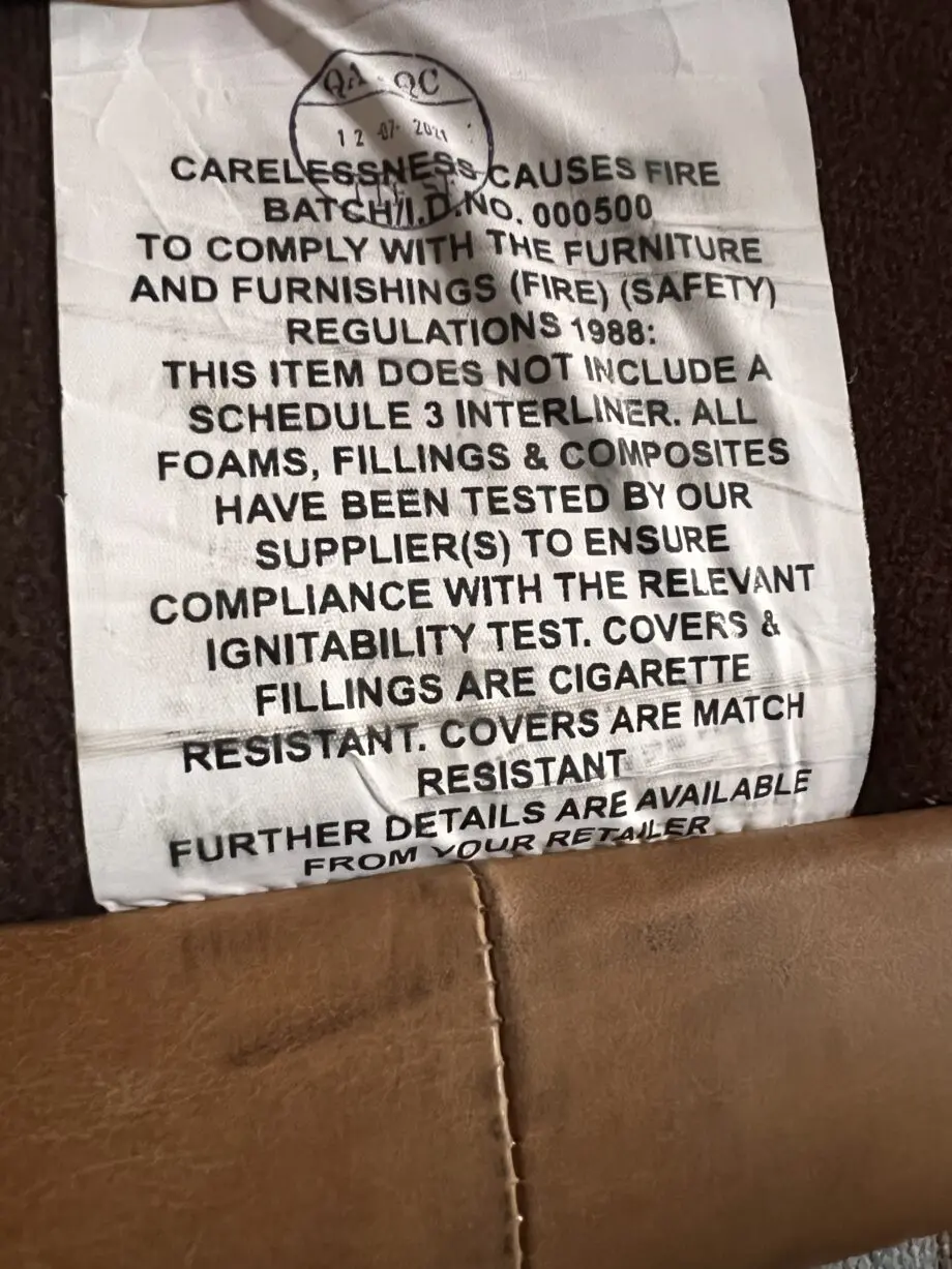 Stylish Leather Made.com sofa