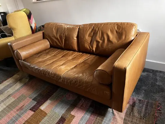 Stylish Leather Made.com sofa