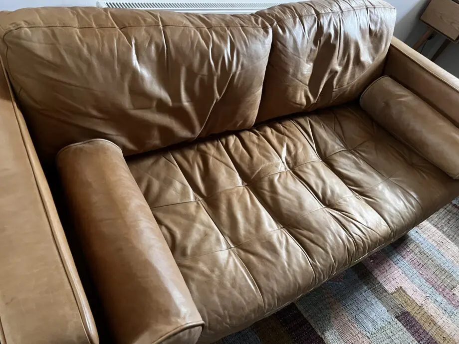 Stylish Leather Made.com sofa