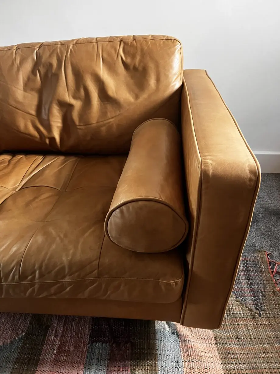 Stylish Leather Made.com sofa